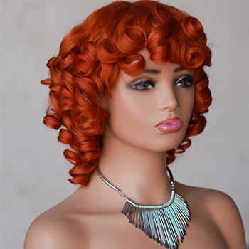 Fashion short PIXIE wig Machine Made 100% human hair wig :wholesale MOQ 5 Pcs