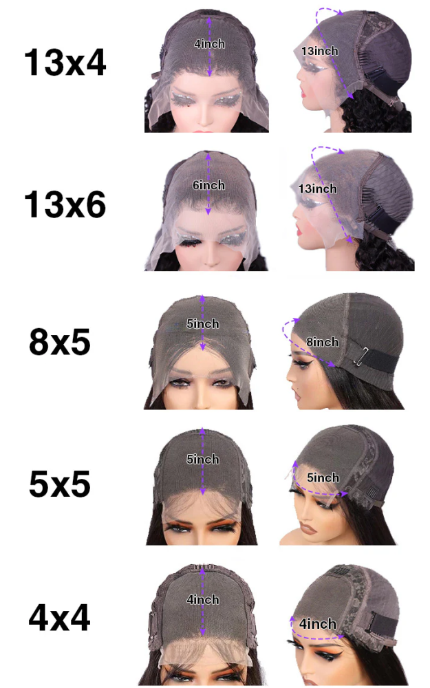 Lace wig samples; each person can purchase one.