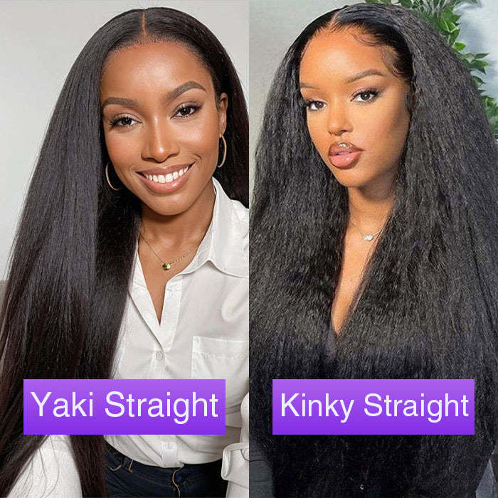 Yaki straight Glueless lace wig 4x4 5x5 8x5 Lace Wear Go Wig 100% Human virgin Hair