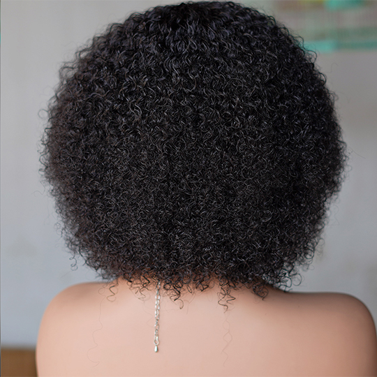 short Afro curly wig with bang Machine Made 100% human hair wig :wholesale MOQ 5 Pcs