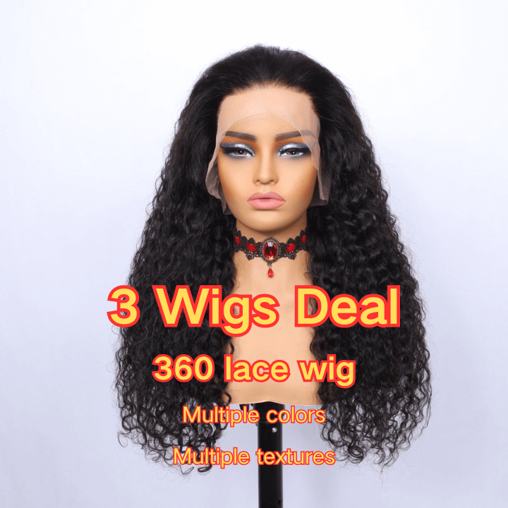 3 Wigs Deal 360 Lace wig Optional colors and textures Different densities