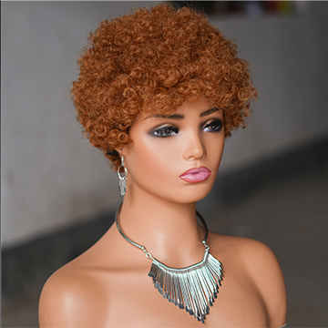 No lace short Afro wig Machine Made 100% human hair wig :wholesale MOQ 5 Pcs