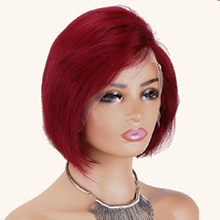 13X4 PIXIE WIG C-part Multiple colors. 100% human hair wig :wholesale MOQ 5 Pcs