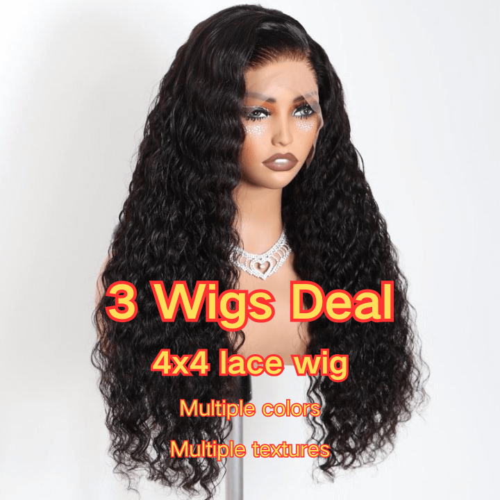 3 Wigs Deal 4x4 Lace wig Optional colors and textures Different densities