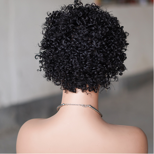 short PIXIE wig with bang Machine Made 100% human hair wig :wholesale MOQ 5 Pcs