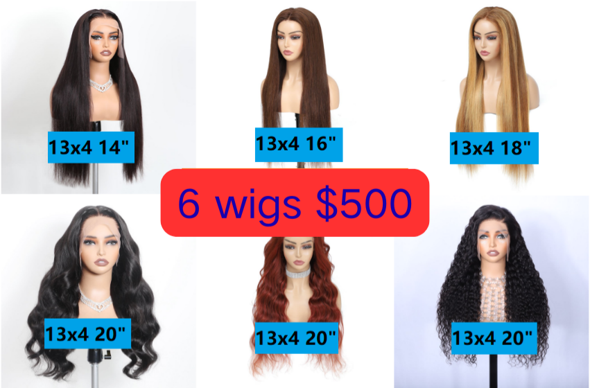 $500  6 wigs deal  13x4 color wig