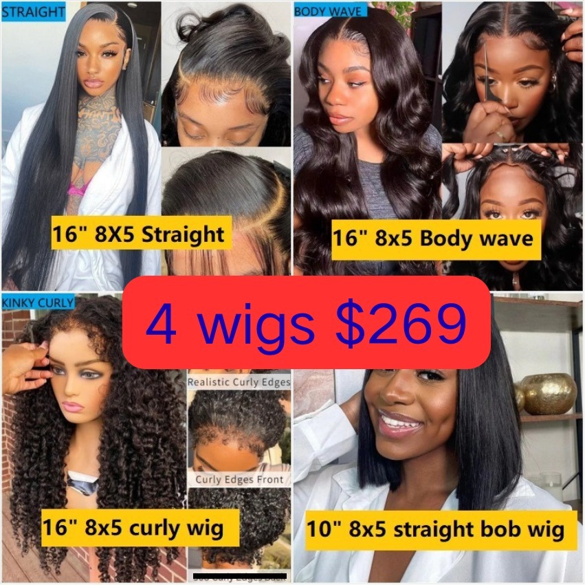 $269  4 wigs deal  8x5 glueless wig