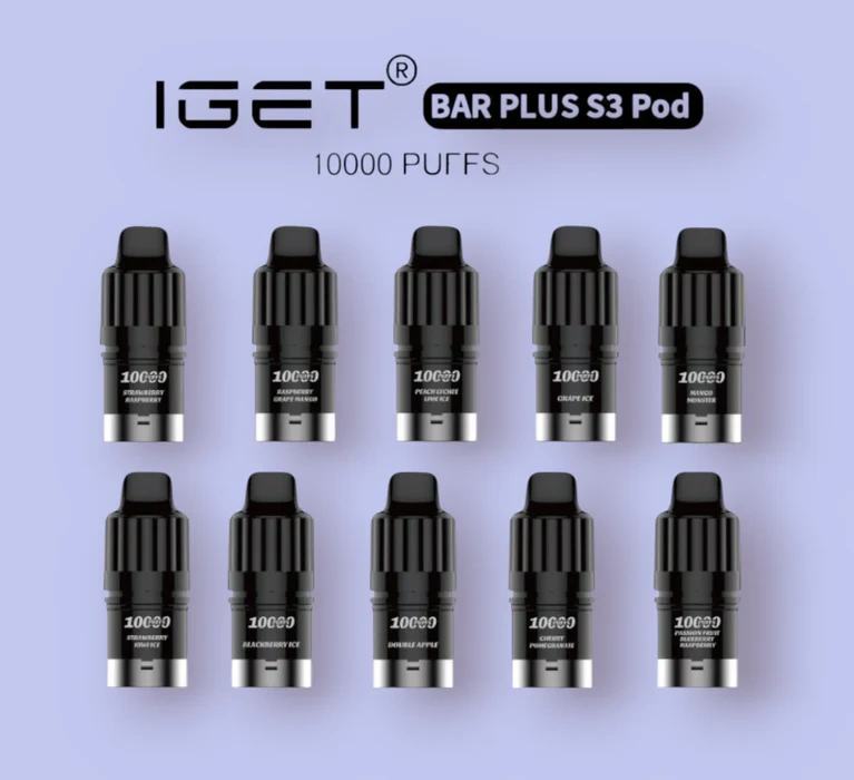 IGET BAR PLUS S3 10000 PUFFS SALTNIC 5% POD