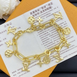 LV classic elements gold bracelet high-end fashion light luxury hand accessories