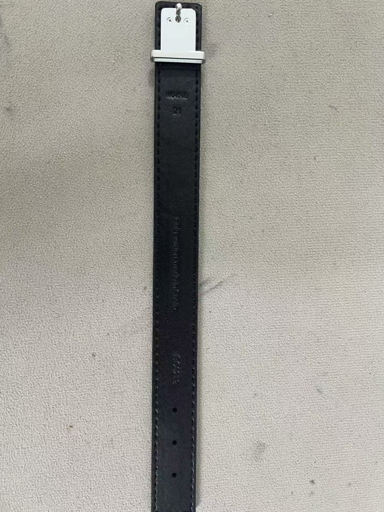 LV classic presbyopia leather bracelet high-end metal logo light luxury wristband