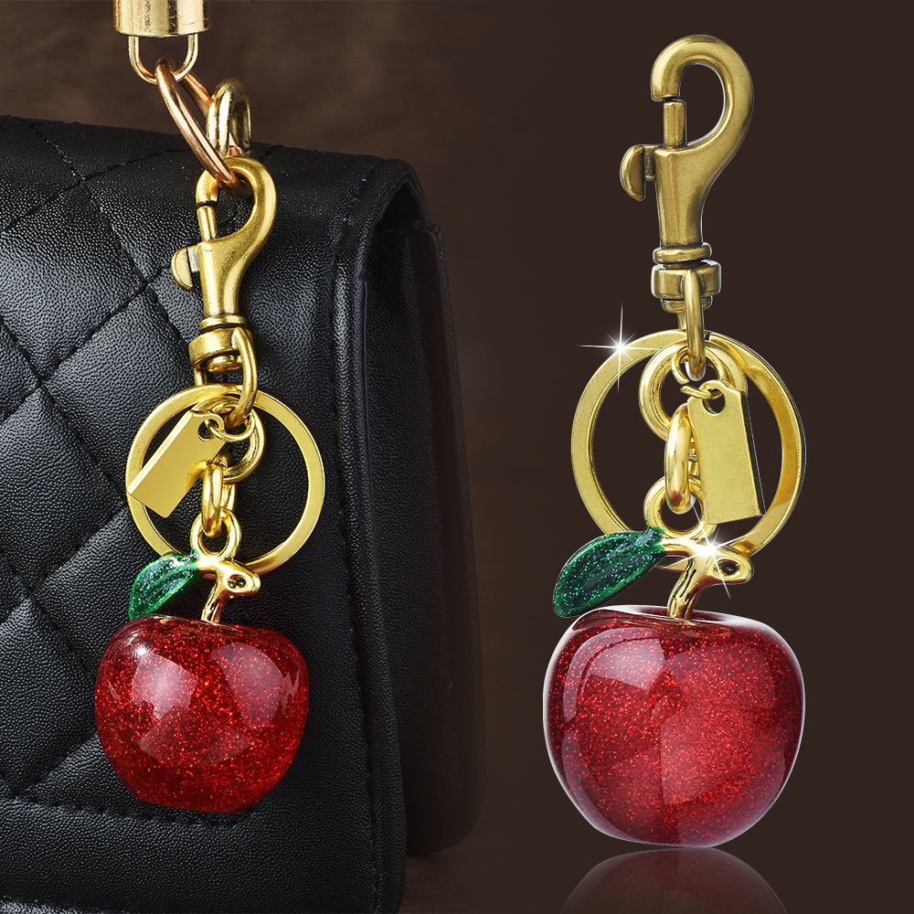 Glitter Diamond Fruit Keychain | Add a "sweet and cool little fruit" to your bag