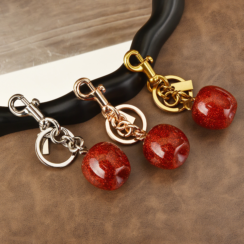 Glitter Diamond Fruit Keychain | Hang the "sweet little fruit" on the bag