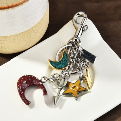 The super romantic star and moon keychain is 🌙 here Shining diamond star and moon arrows
