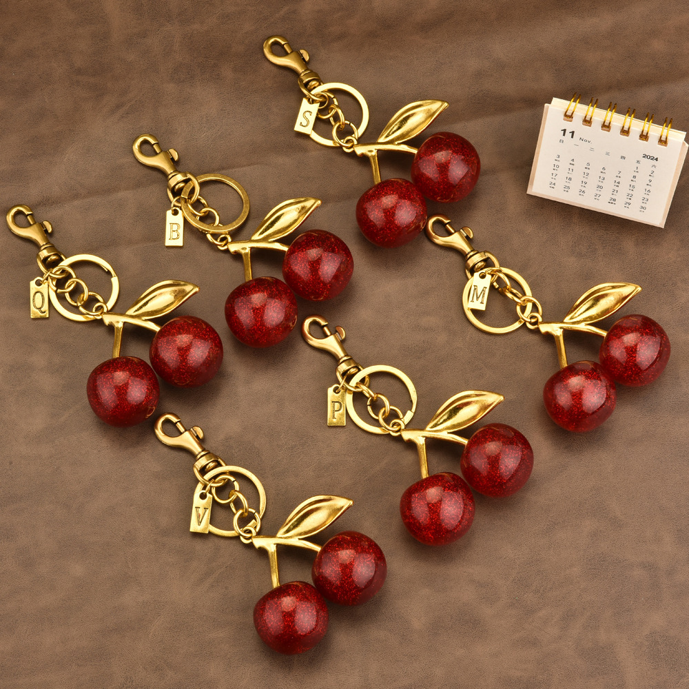 Red Cherry Keychain | Put the "retro little sweet" on the bag