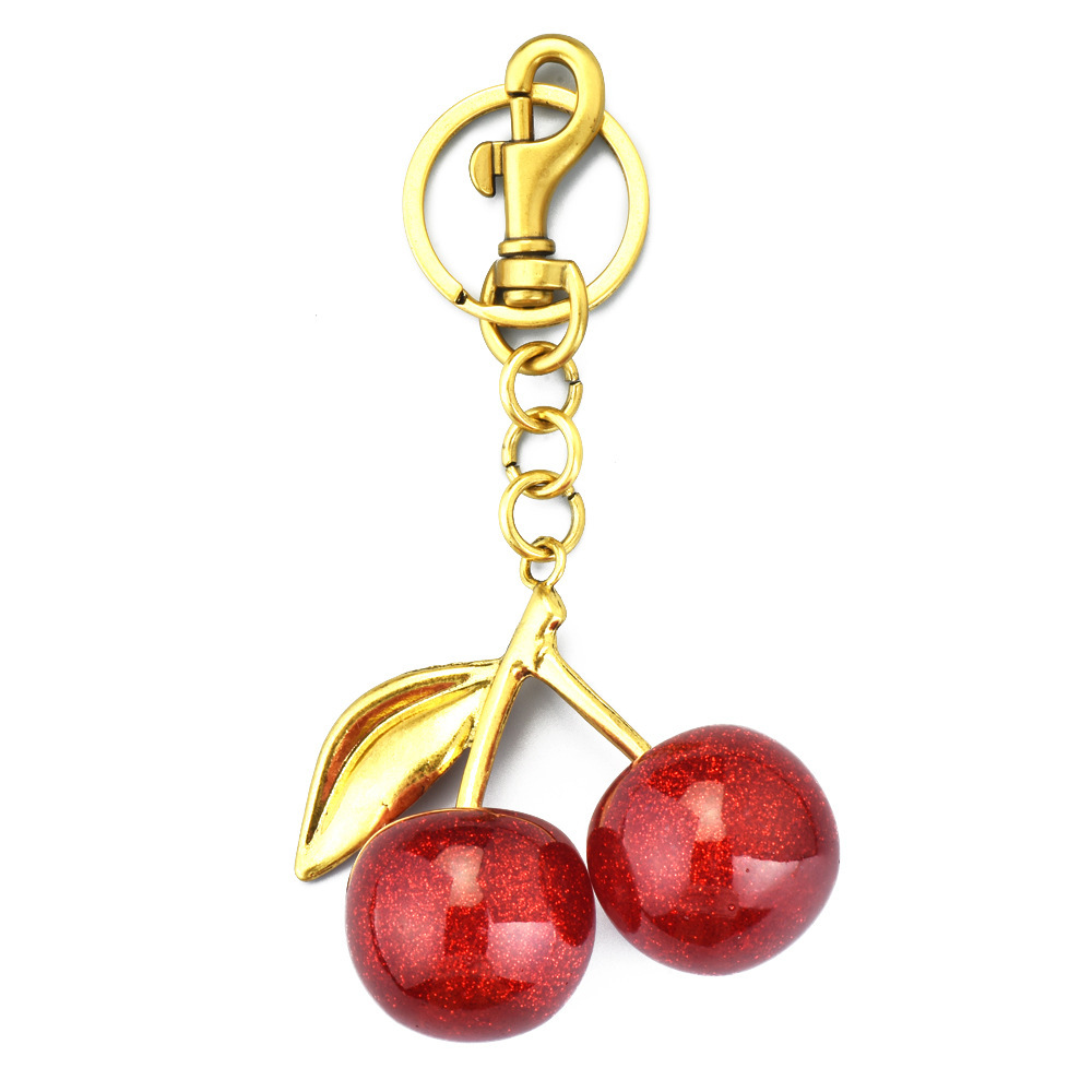 Glitter Cherry Keychain | Hang the "sweet cherry" on the bag