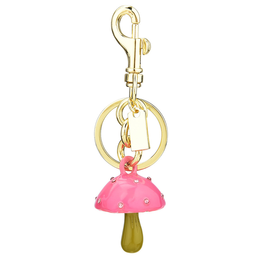 Diamond-encrusted mushroom keychain | Hang the "Sweet Fairy Tale" on your bag