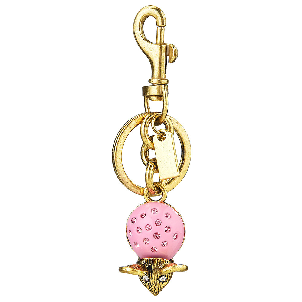 Diamond-encrusted strawberry keychain | Size "Sweet Bomb" charm