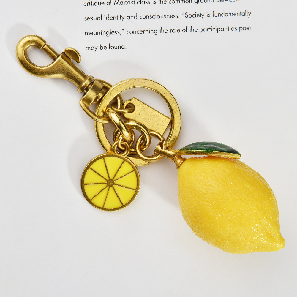 Fruit lemon keychain | Hang the "freshness" on the bag
