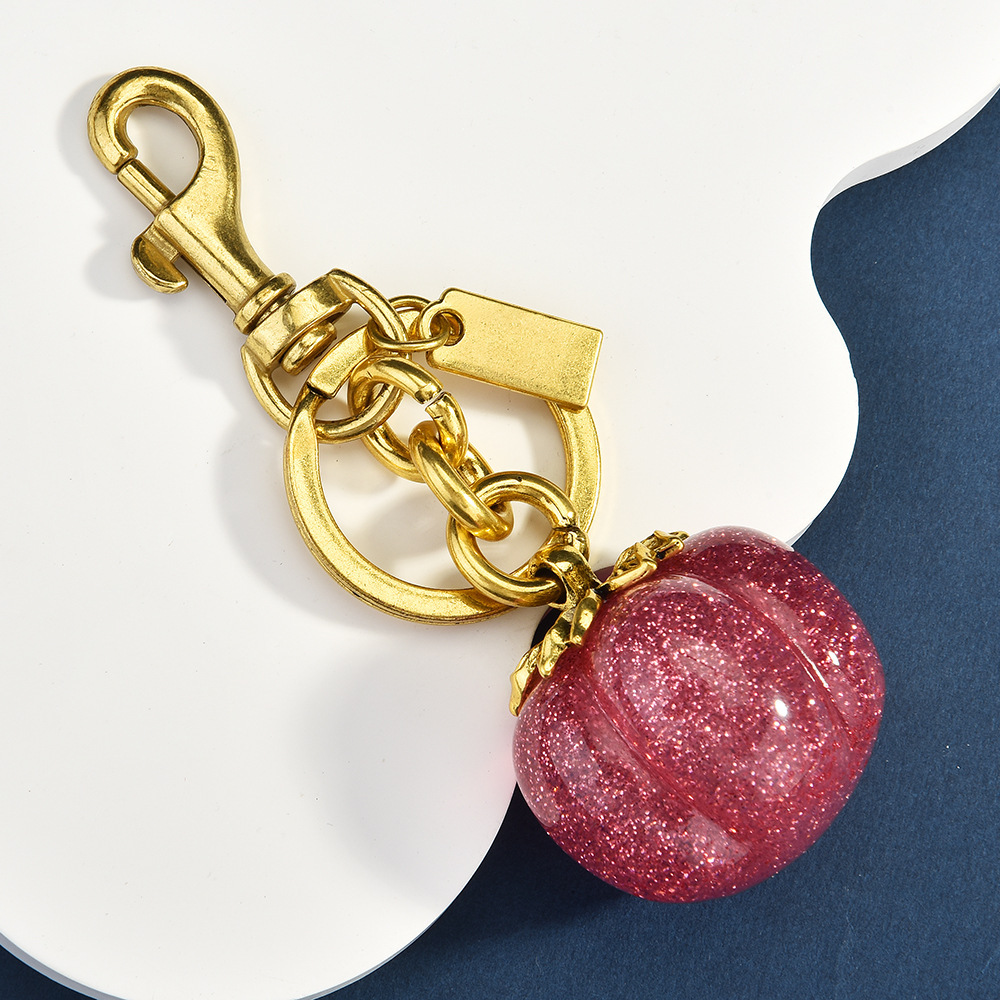 Glitter pumpkin keychain | Hang the "Colorful Little Luck" on your bag