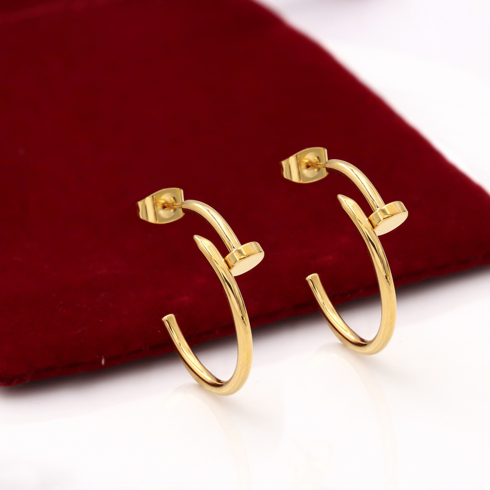Gold Statement Ear Hooks | Simple and stylish modern earrings