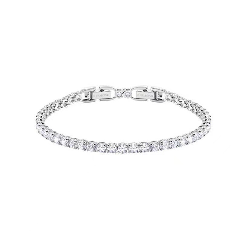Sparkling diamond silver bracelet Luxurious pavé diamond bracelet