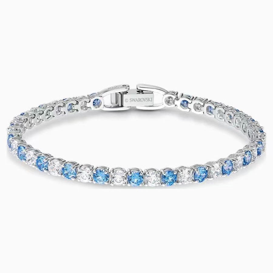Sparkling diamond silver bracelet Luxurious pavé diamond bracelet