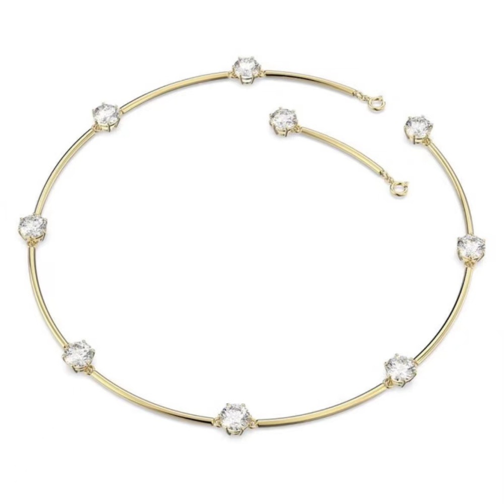 Luxury gold diamond choker Delicate diamond choker
