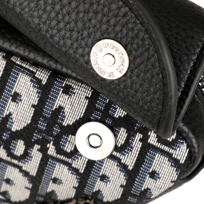 DIOR Classic Saddle Bag Presby-Flower Stitched Leather Shoulder Crossbody Bag