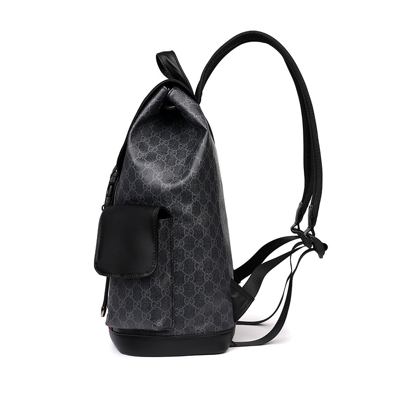 GUCCI Classic Double G Presbyopia Backpack Webbing Embellished Large Capacity Backpack