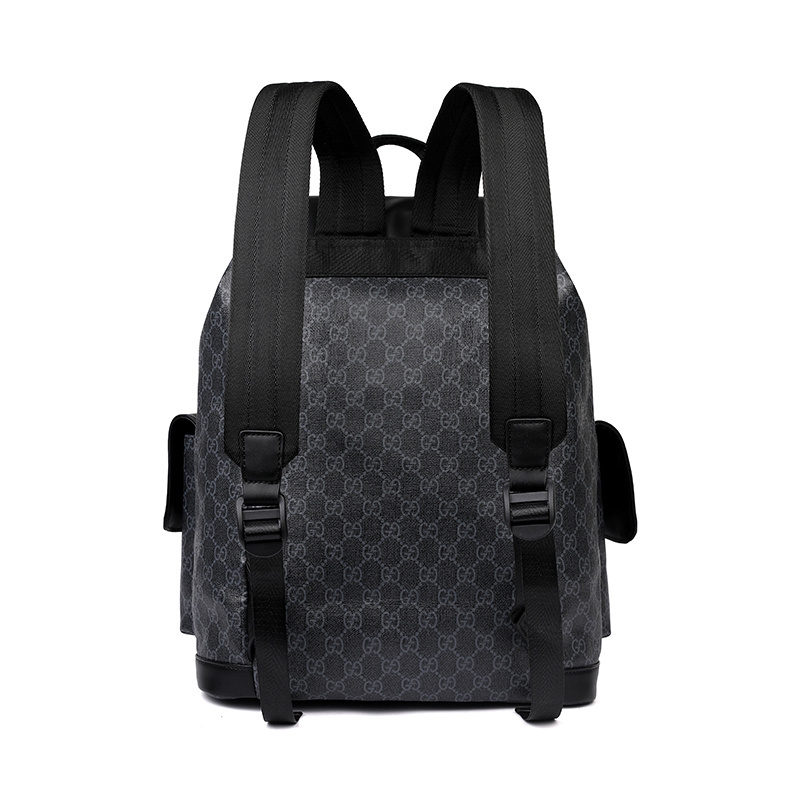 GUCCI Classic Double G Presbyopia Backpack Webbing Embellished Large Capacity Backpack
