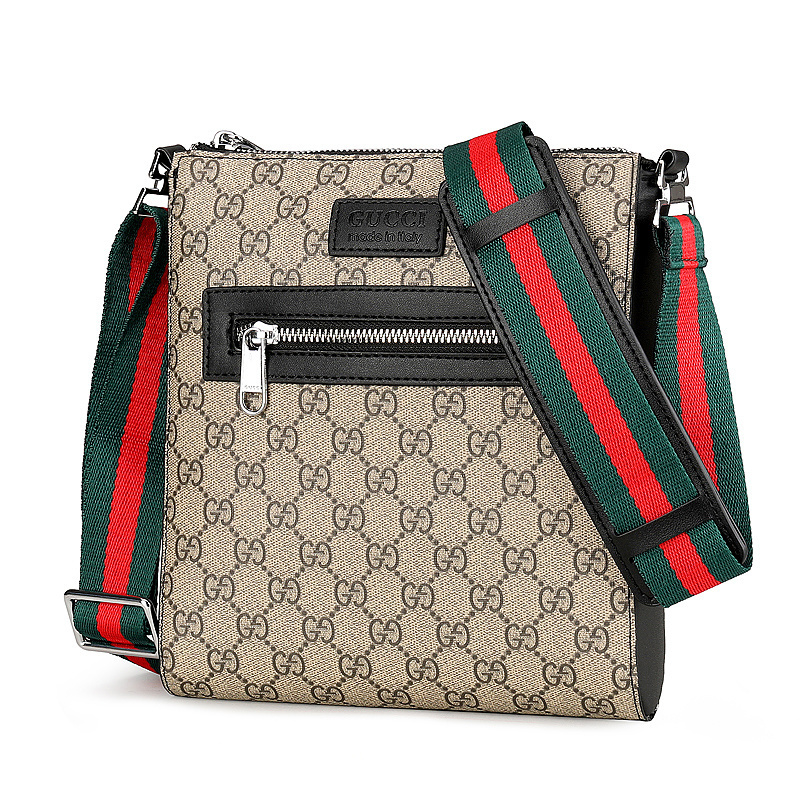 GUCCI black printed shoulder cross-body bag