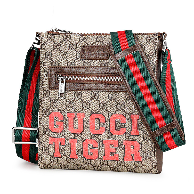 GUCCI black printed shoulder cross-body bag