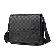 LV grey checkerboard one-shoulder crossbody bag