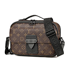 LV Black Embossed One-Shoulder Crossbody Bag