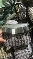 LACOSTE black printed shoulder crossbody bag