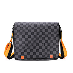LV grey checkerboard one-shoulder crossbody bag