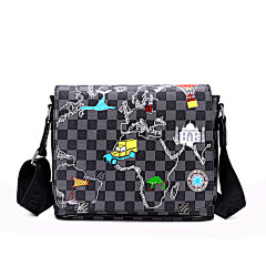 LV grey checkerboard one-shoulder crossbody bag