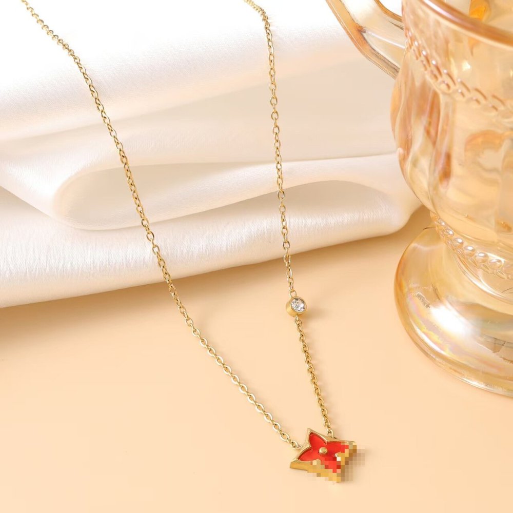 Diamond-encrusted four-leaf clover necklace