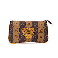 Louis Vuitton Monogram heart patch pouch