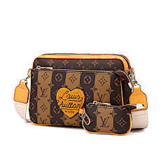 Louis Vuitton Monogram heart patch pouch