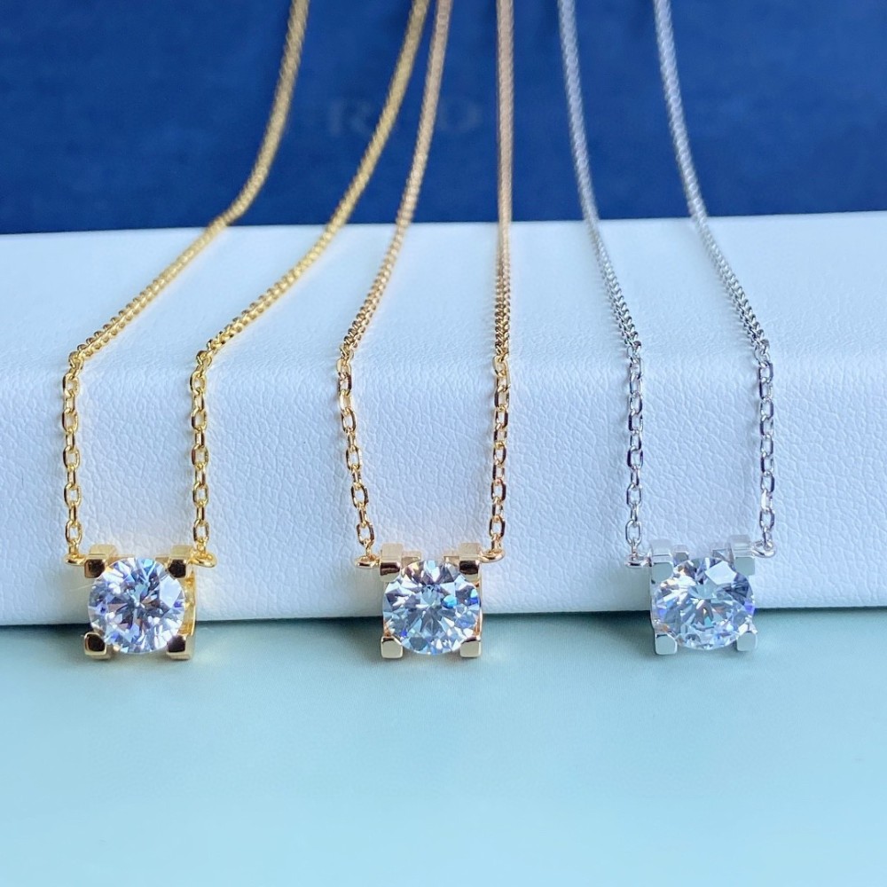 Solo diamond necklace (gold, silver)