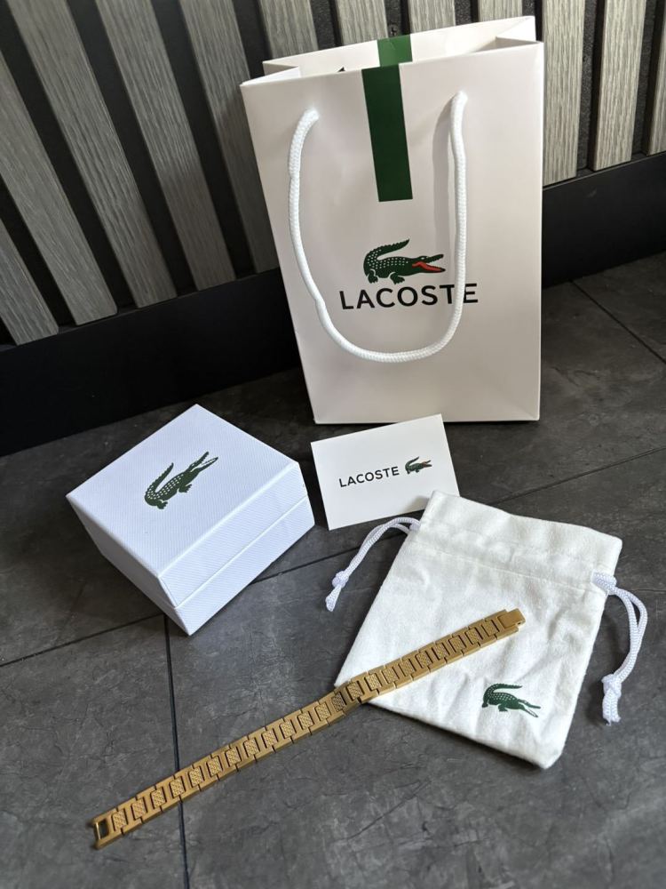 Lacoste New Stainless Steel Magnet Bracelet 18k Gold Waterproof Non-fade Adjustable Watch Bracelet With Chain with Gift Box and Bag Sell
