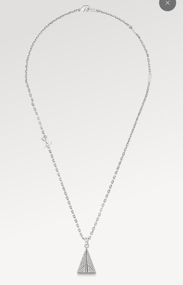 001  LV Diamond-Inlaid Aircraft Necklace