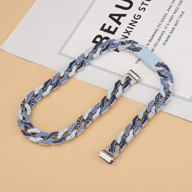 001  LV Cuban necklace:  LV Cuban bracelet