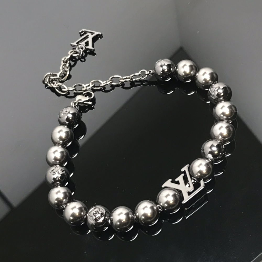 001 LV Bracelet - New product - Black gun color gemstone bracelet - Serial number: ET0360550