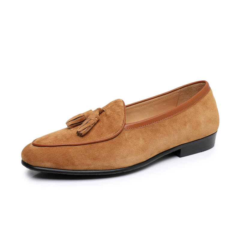 Anti-fur fringed loafers