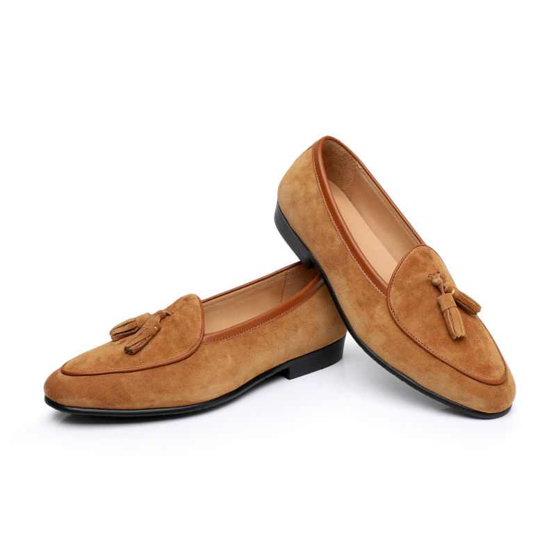Anti-fur fringed loafers