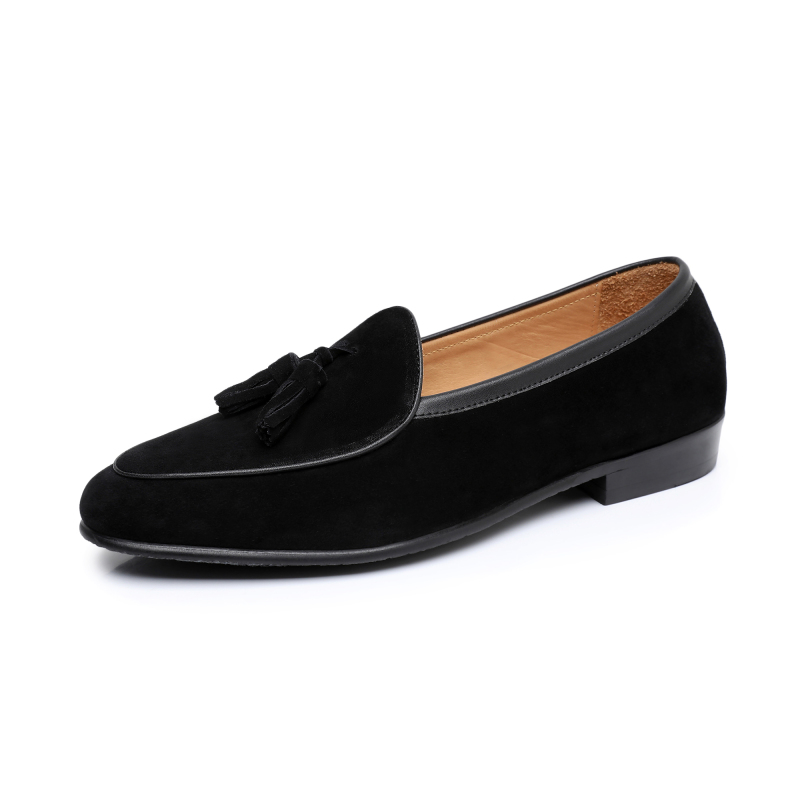 Anti-fur fringed loafers