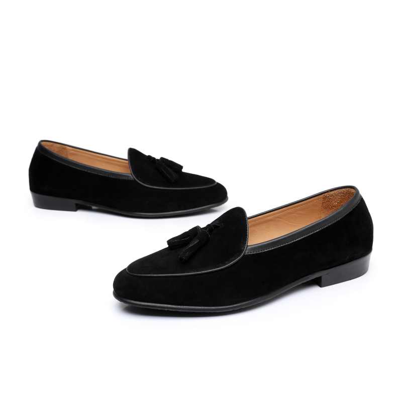 Anti-fur fringed loafers
