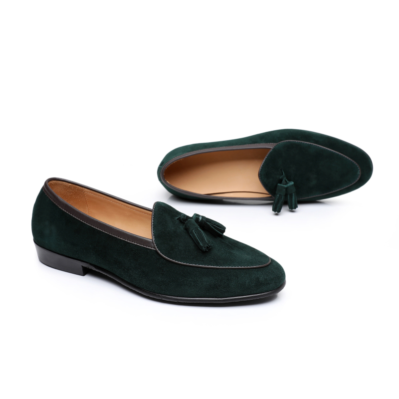 Anti-fur fringed loafers